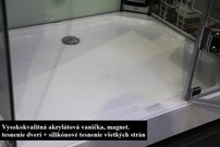 Parný sprchový box + infračervená kabína D89, 145x90x215cm