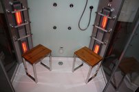 Parný sprchový box + infračervená kabína D22, 145x90x215cm