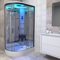 Sprchová kabína Insignia Premium1100x700mm - čierny rám/pravé prevedenie , bez sauny Model 2022