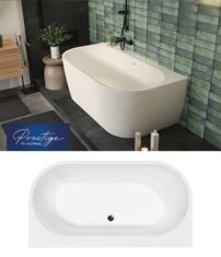Špeciálna vaňa New Velvet 160 x85 matná čiernym čelným panelom - 210 L