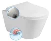 AVVA WC závesné WC rimless, s bidetovou sprškou, 35,5x53 cm