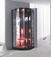 Parný sprchový box + infračervená kabína D76, 90x90x215cm