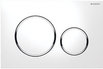 GEBERIT SIGMA20 Dual tlačídko, biela/chróm lesk
