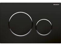 GEBERIT SIGMA20 Dual tlačídko, čierna/chróm lesk