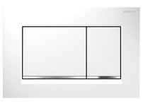 GEBERIT SIGMA30 Dual tlačídko, biela/chróm lesk