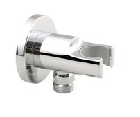 Pevný držiak sprchy, oválný, s vyústením, chróm