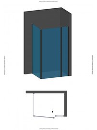 ARTTEC MOON D18 - Sprchovací kút grape - 96 - 101 x 76,5 - 78 x 195 cm