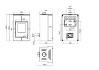 Krbové kachle HS Flamingo Saporo 11/5 Šedá ER s výmenníkom a el reguláciou - AQUAFLAM