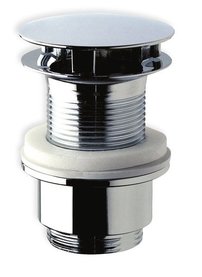 Neuzatvárateľná guľatá výpusť pre umývadlá bez prepadu, V 30-45mm, chróm