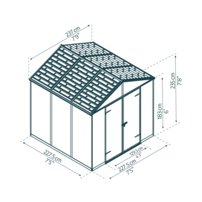 PALRAM RUBICON 8' X 8' ANTRACIT
