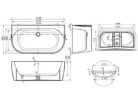Špeciálna vaňa New Velvet 160 x85 s bielym čelným panelom - 210 L