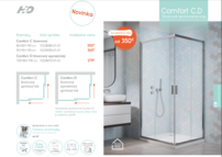 H2O obdĺžnikový sprchový kút Comfort D 100x80