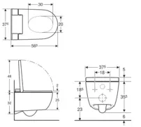 GEBERIT AquaClean ALBA Multifunkčná závesná WC misa BIDET