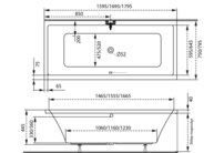 Sabina vaňa Slim 160x75