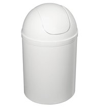 Odpadkový kôš výklopný, 5 l, plast, biela