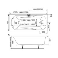Sortiment vaňa&nbsp;170x75