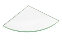 Polica rohová, štvrťkruhová 200x200x8mm, číre sklo