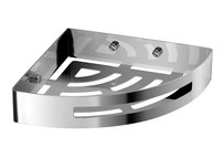 SMART polica rohová, 210x45x210mm, leštený nerez