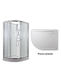 ARTTEC SIRIUS - masážny sprchovací box model 4 clear pravá