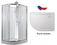 SIRIUS - sprchový box model 1 clear + sprchový set pravá