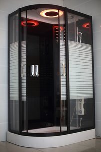 Parná kabína Čierna perla 120L BLACK PEARL 120x80cm ľavé prevedenie