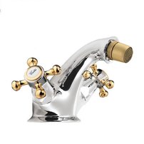 ANTEA stojánkova bidetová batéria s výpusťou, chróm/zlato