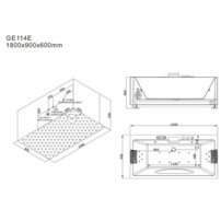 AWT GE114E 180 x 90 pravé