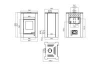 Krbové kachle HS Flamingo Lend 11/5 Olivová s výmenníkom - AQUAFLAM