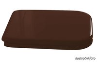 WALDORF WC sedátko Soft Close, dřevo masiv, orech/chróm