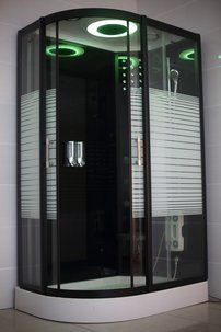 Parná kabína Čierna perla 120L BLACK PEARL 120x80cm ľavé prevedenie