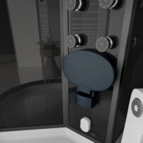 Sprchová parná kabína Čierna perla 90 BLACK PEARL 2nd. generation