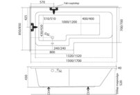 Linea vaňa 170x70/85 L