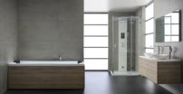 AWT GE108-2E s drevenou zásterou 170x80 vpravo