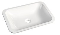 Japura umývadlo 490x322mm, liaty mramor, biela, zápustne