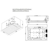 AWT GE123TSL 188x125 lavé