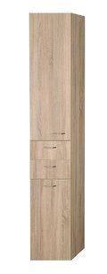 ZOJA/KERAMIA FRESH skrinka vysoká s košom 34x184x29cm, ľavá, dub platin