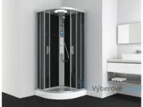 QuickLine Austin chróm 90X90 ,čierny