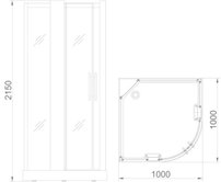 Parný sprchový box + infračervená kabína D18, 100x100x215cm