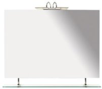WEGA zrkadlo 900x800mm, s policou