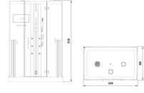 Parný sprchový box + infračervená kabína D72, 143x90x215cm