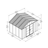 PALRAM YUKON 11' X 9' ANTRACIT