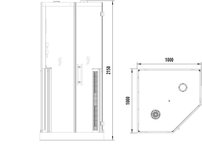 Parný sprchový box + infračervená kabína D73,100x100x215cm