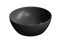 PURA umývadlo na dosku, priemer 42 cm, čierna mat