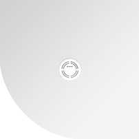 FLEXIA sprchová vanička z liateho mramoru štvrťkruh, s možnosťou úpravy rozmeru, 80x80x3cm, R550