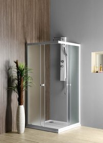 ALAIN štvorcová sprchová zástena, 900x900mm, sklo BRICK