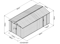 Riwall PRO RMCG 20x10 kovová garáž 3x6 m
