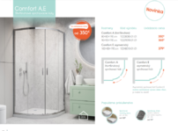 H2O štvrťkruhový sprchový kút Comfort E 100x80