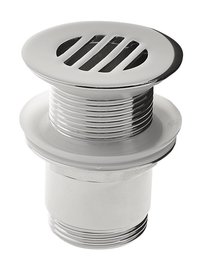 Neuzatvárateľná výpusť s mriežkou pre umývadlá bez prepadu, V 25-50mm, chróm