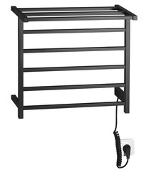 ELZOR Elektrický sušiak uterákov 500x470mm, 50W, čierna matná