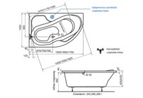 Fortuna asymetrická vaňa  150/160/170X100